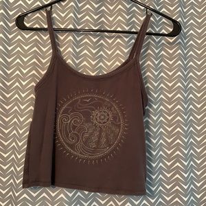 Cropped Hippie-Design Tank Top